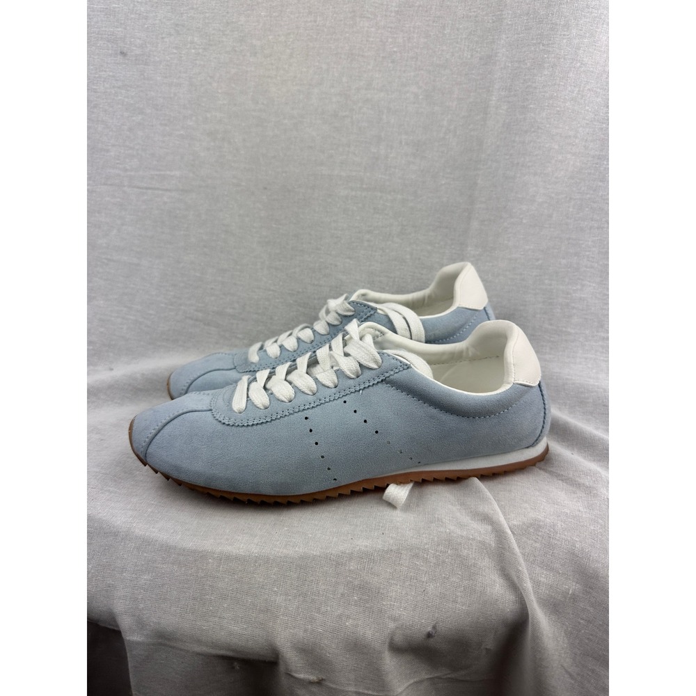 Universal Thread Womens Light Blue Faux Suede Memory Foam Sneakers Size 8.5